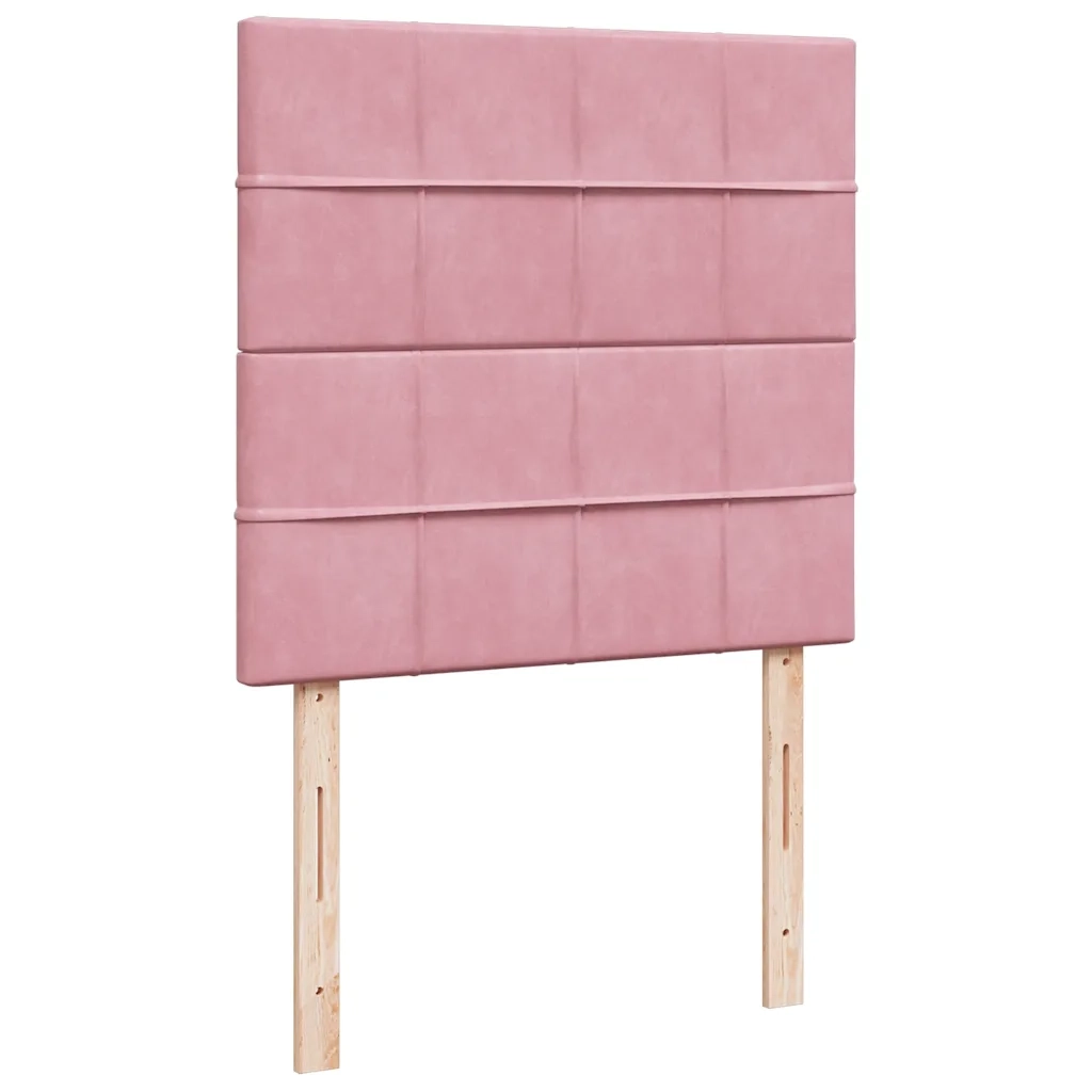Giroletto a Molle con Materasso Rosa 100x200 cm in Velluto 3292267