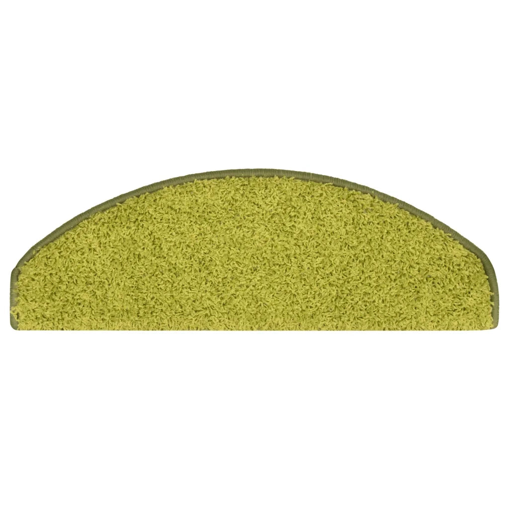 Tappetini per scale 15 pz | Gradini per Scale 65x21x4 cm Verde Semicircolari Grandi