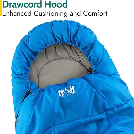 Sacco da solo per adulti - sacco 3 stagioni, outdoor primavera autunno inverno - 300 g/m² - per campeggio all'aperto - taschini interni - sacco compressibile leggero