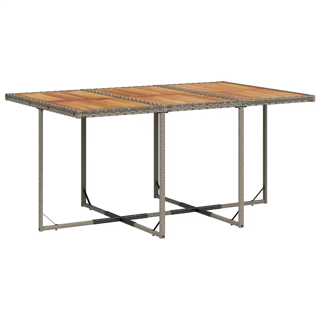 Set da Pranzo da Giardino 11pz con Cuscini in Polyrattan Grigio 3211214