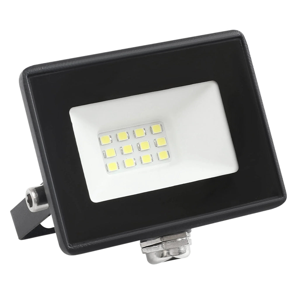 Faro LED SMD 10W 6500K 120° IP65 nero esterno Polux
