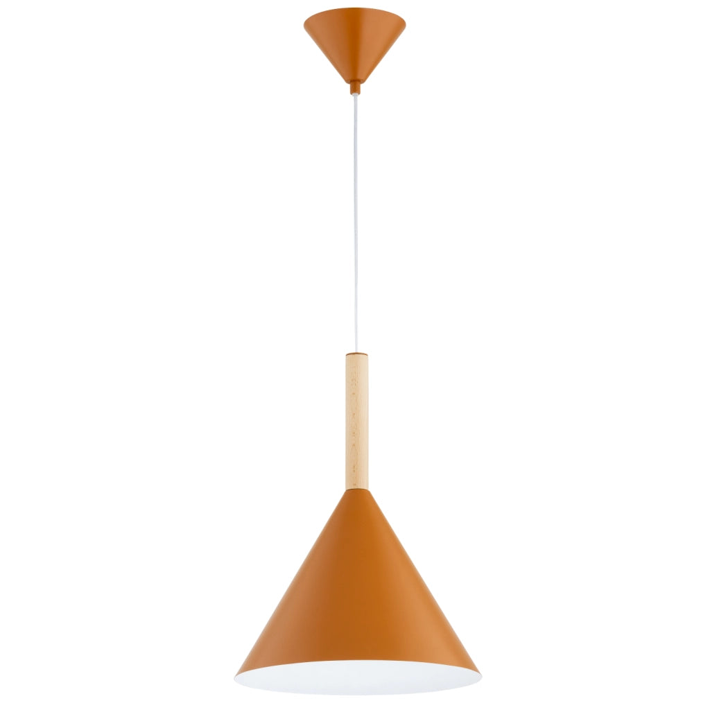 Lampada a sospensione moderna marrone cono E27 FUKS Alfa