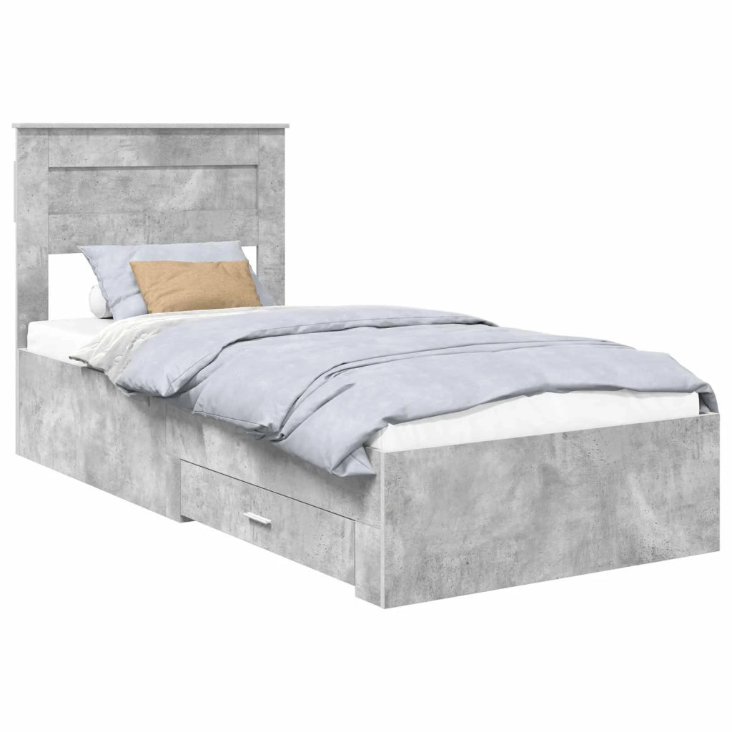 Struttura del letto-Giroletto Grigio Certo e Argento 75 x 190 cm 696151