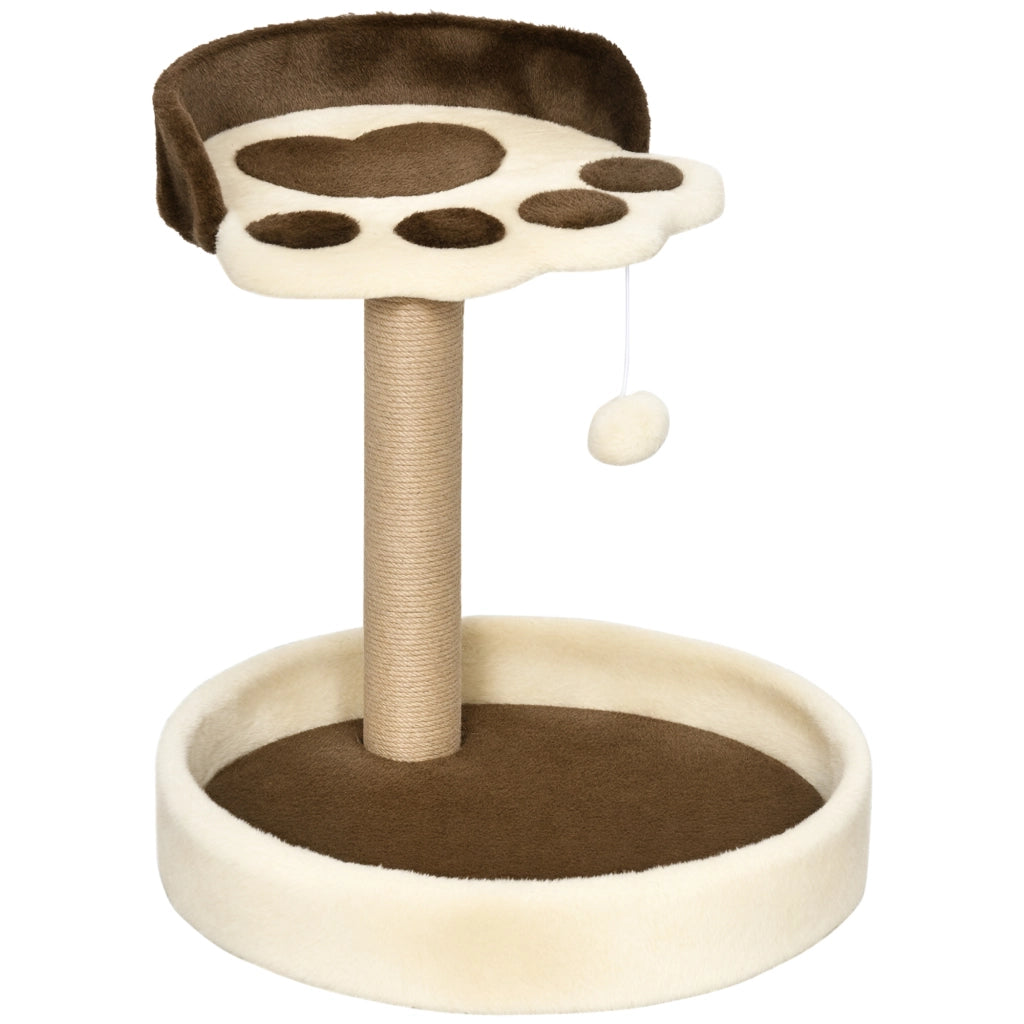 Albero tiragraffi per gatti con 2 cuccette ¨C Minimal ¨C marrone 44 cm