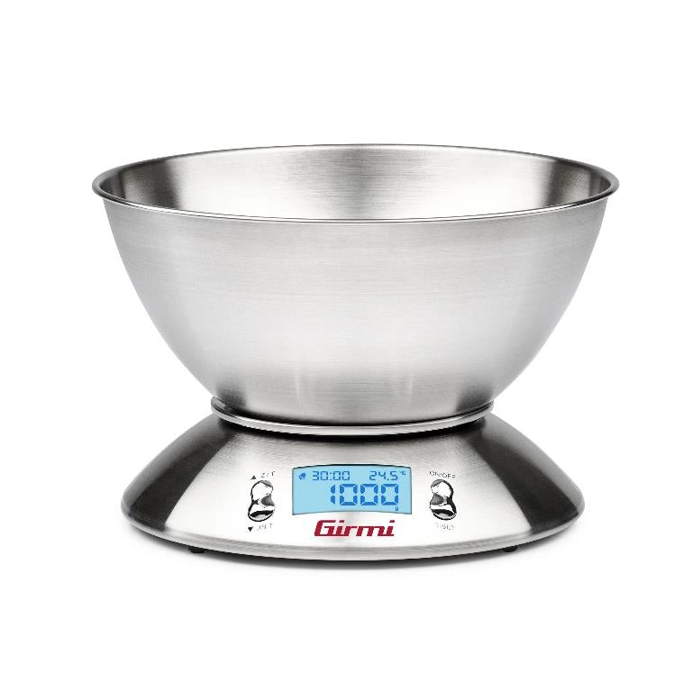 Bilancia da cucina digitale piatto in acciaio inox Max 5 kg div.1 gr Girmi