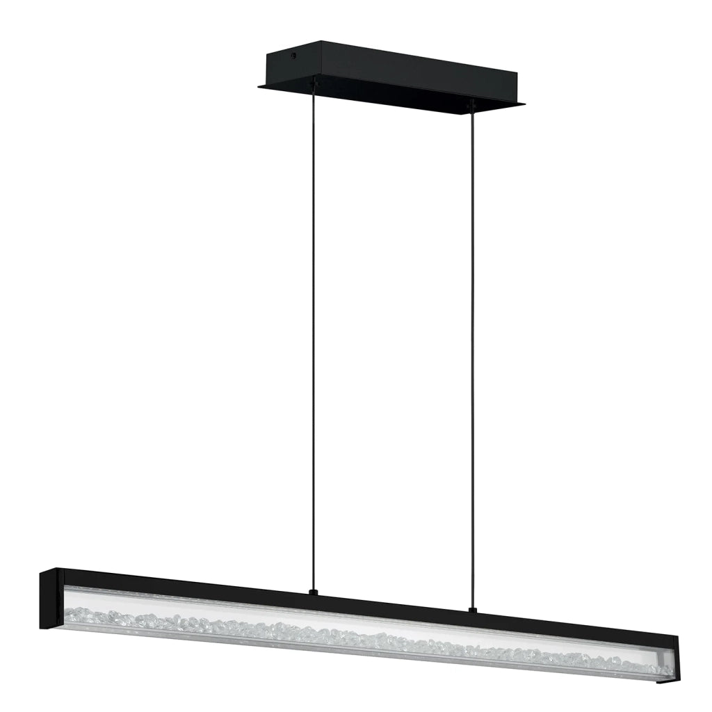 Sospensione Moderna Cardito 1 Alluminio Nero 6 Luci Led 6W 3420Lm