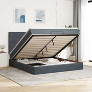 Struttura Letto Pouf con Materassi 200x200 cm Velluto 3313494