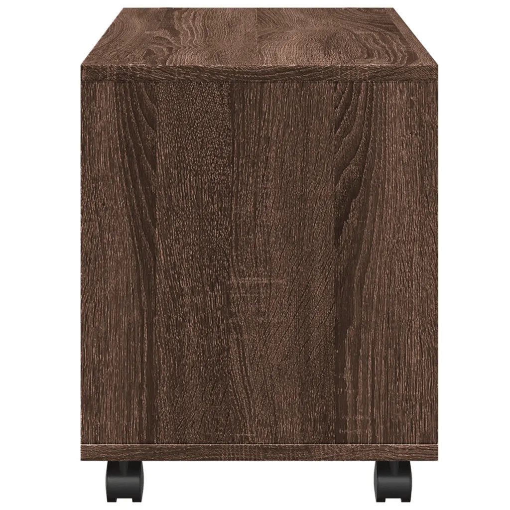 Mobiletto con Ruote Rovere Marrone 72x33x42,5 cm in Truciolato CFW3241312