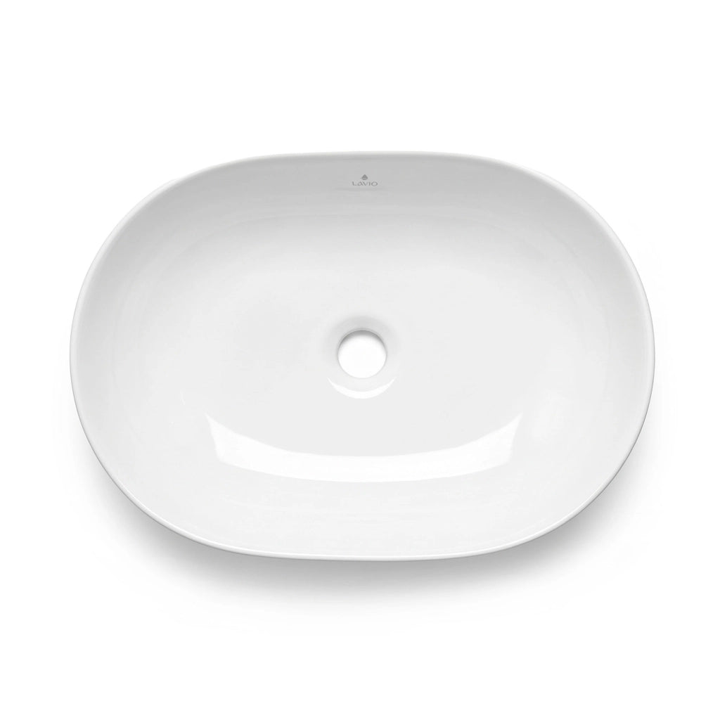 Lavabo da appoggio ovale ELIPSE ceramica 49 cm Bianco