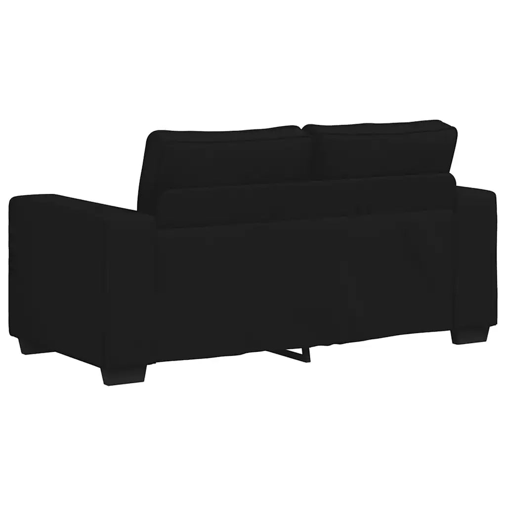 Set di Divani 2 pz con Cuscini Nero in Tessuto 3324733