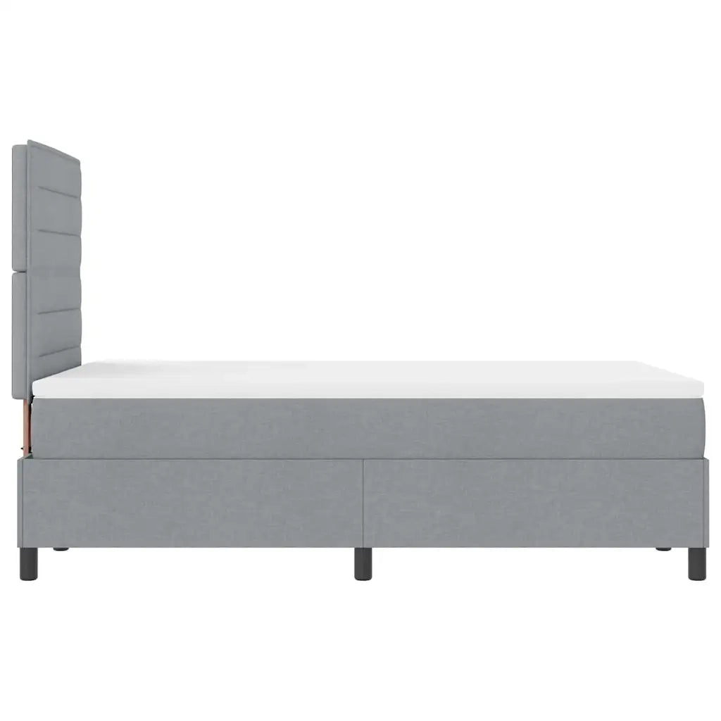 Letto a molle con materasso Grigio chiaro 120 x 190 cm Tessuto 3342774