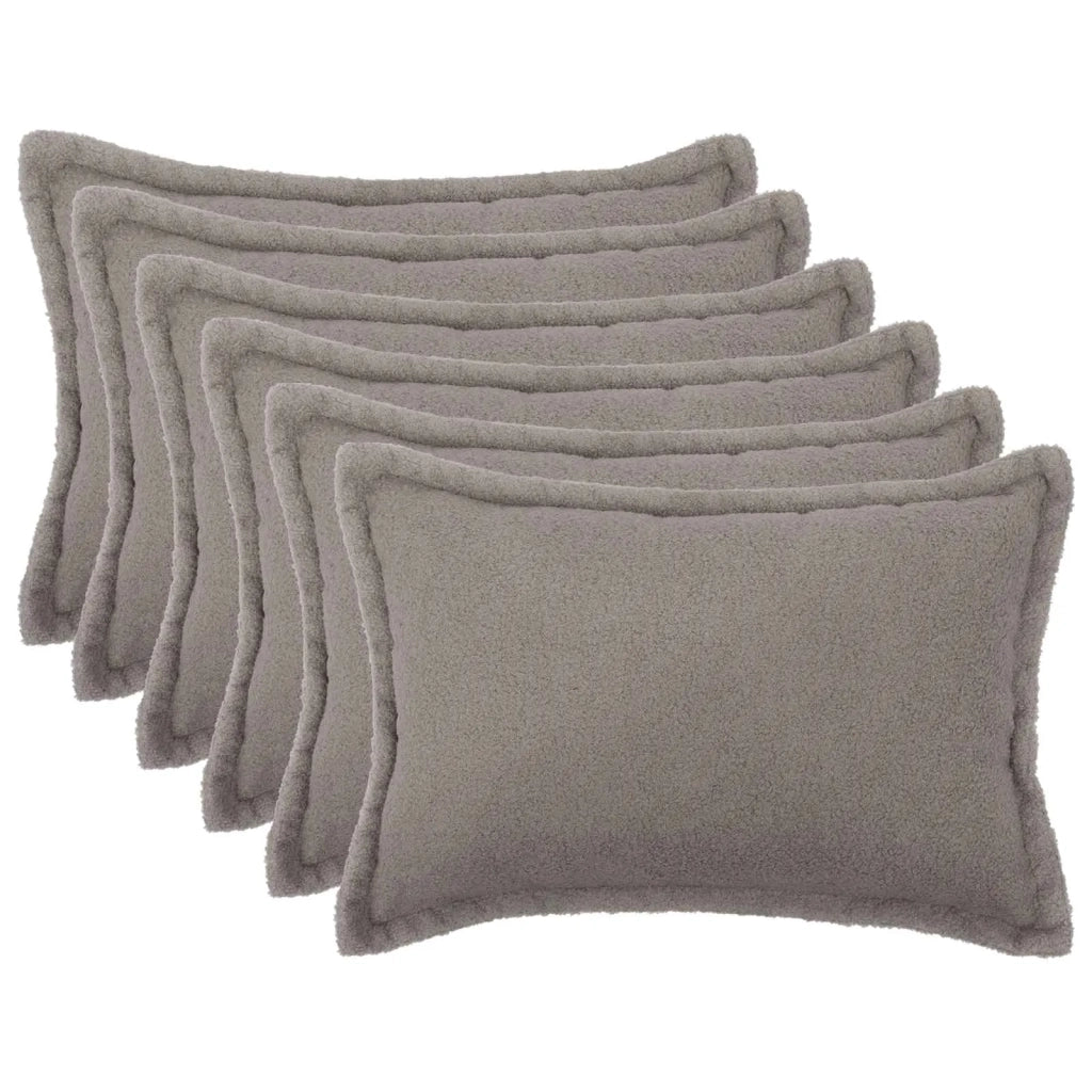 Federa 6 pcs HOUTEN Grigio Chiaro 50 x 75 cm Bouclé 919828