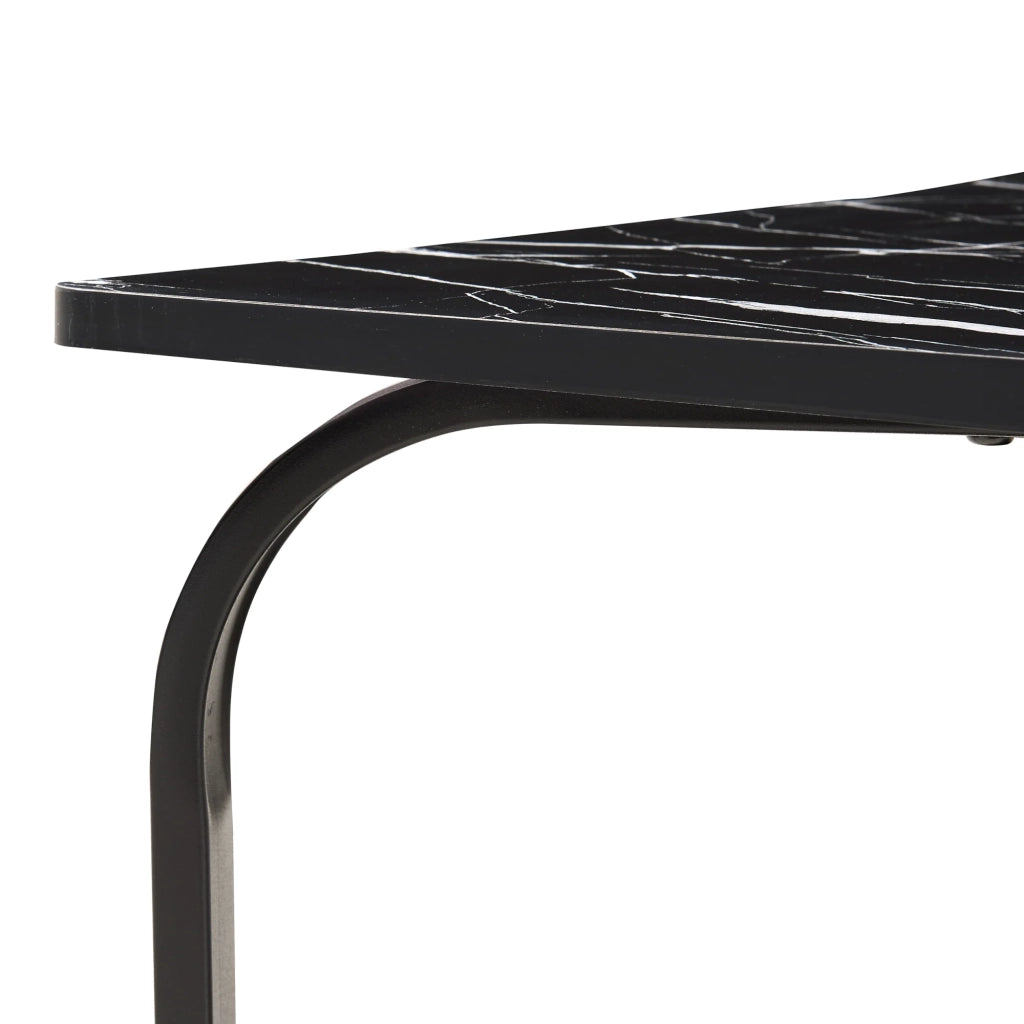Tavolino/consolle/tavolino laterale 120 x 60 x 43 cm effetto marmo nero 03_0010809