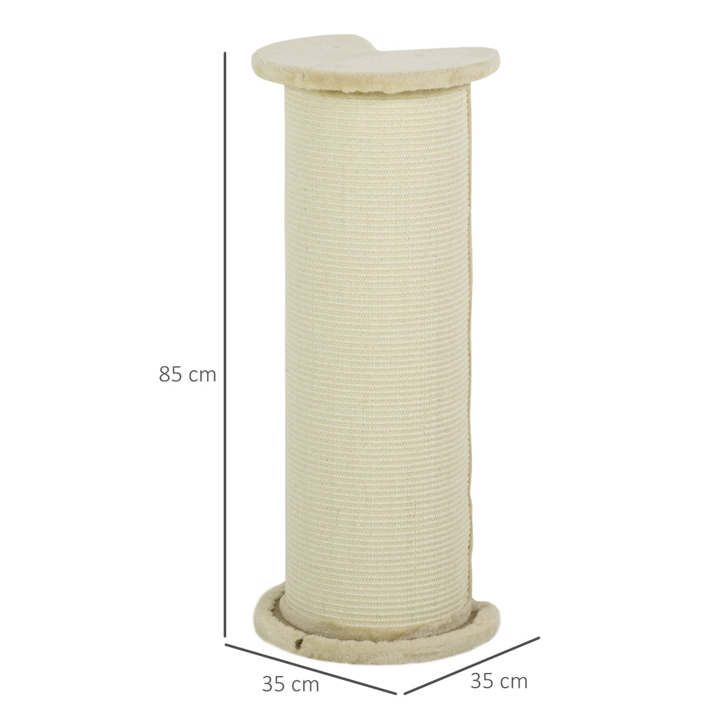 Casetta per gatti angolare ¨C Minimal ¨C 35x35x85 cm cremewei?