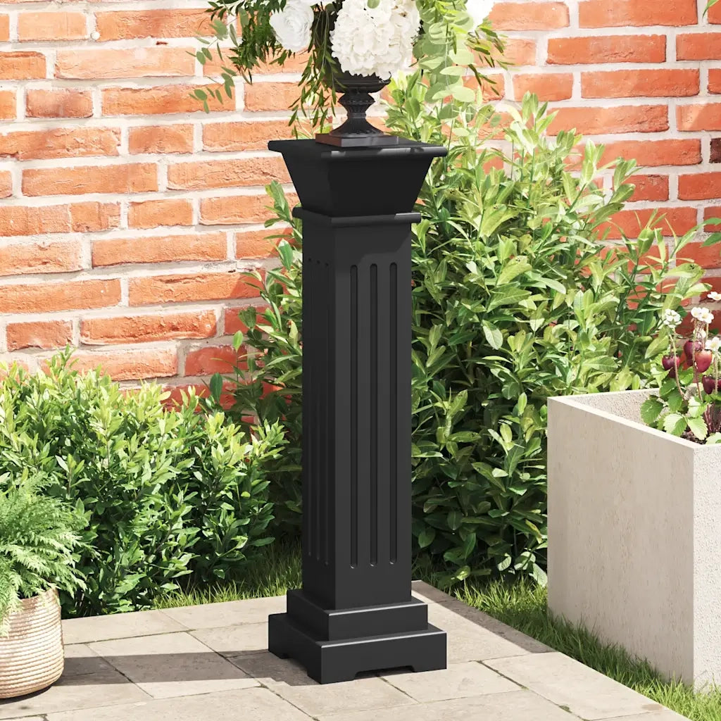 Piedistallo per Piante Quadrato Classico Nero 17x17x66 cm MDF cod mxl 66737