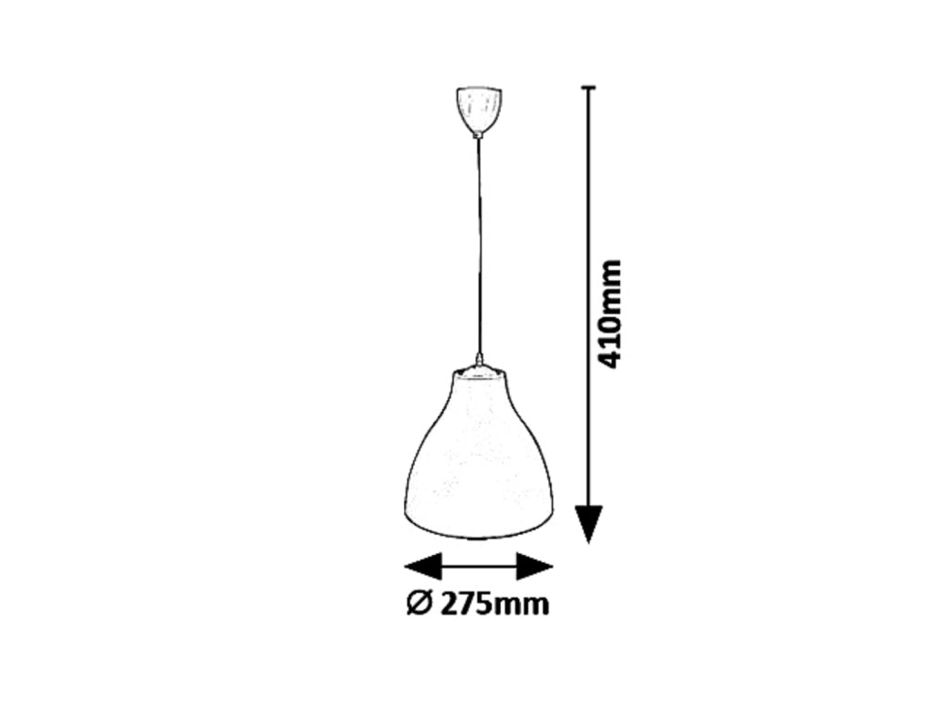 Rabalux Morris lampada a sospensione bianca E27 Ø27,5cm