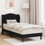 Struttura del letto con testiera-Giroletto Nero 80 x 200 cm Similpelle