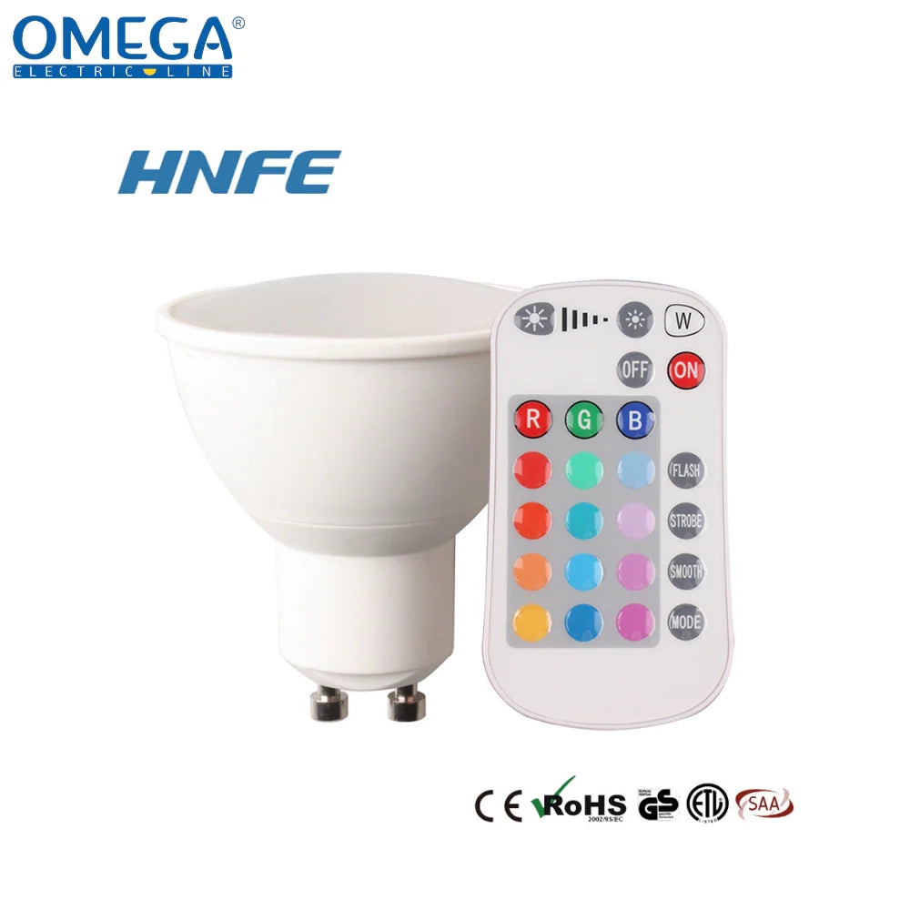 FARETTO LED GU10, RGB + Bianco INCLUSO TELECOMANDO
