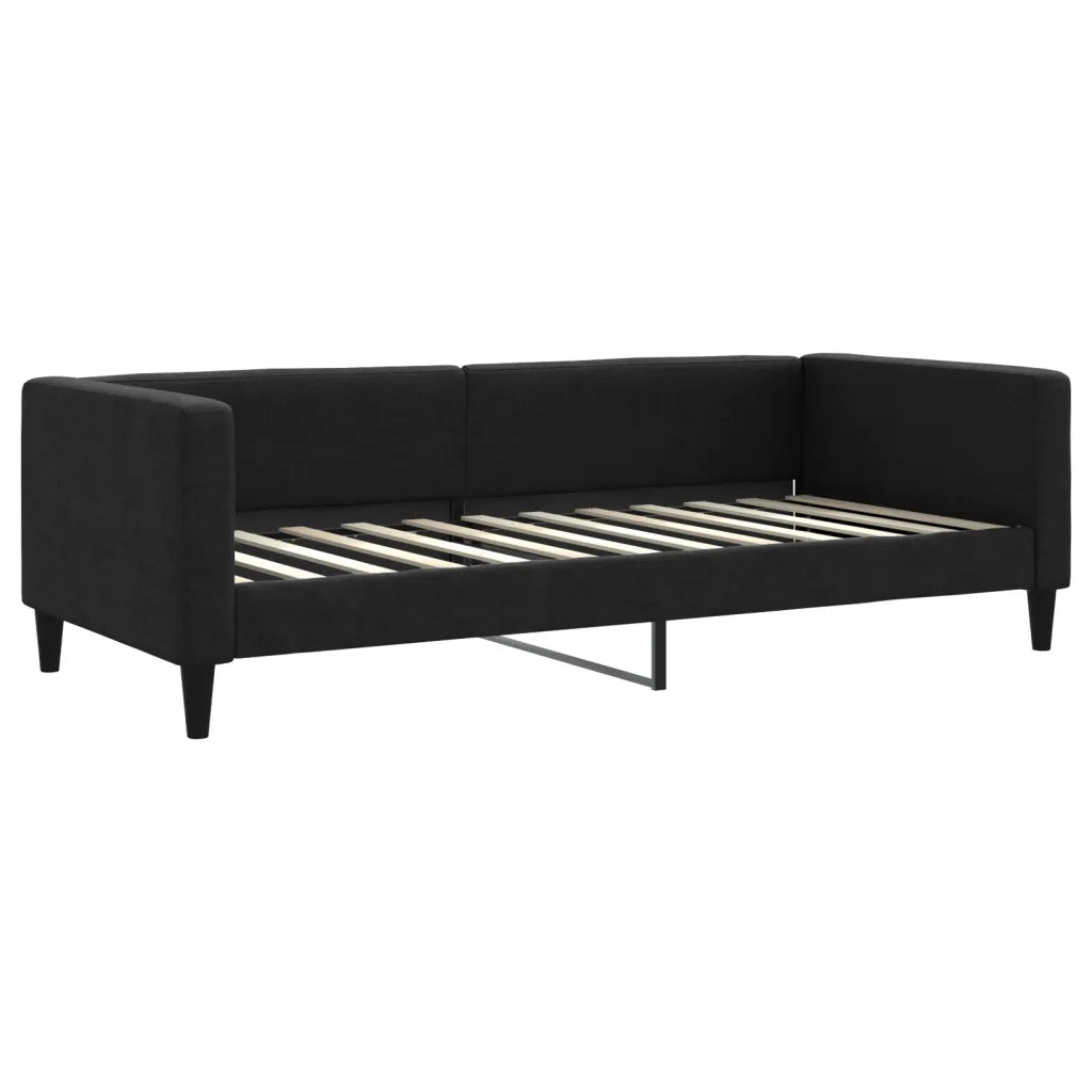 Divano letto | Sof¨¤ letto | Letto singolo Estraibile Nero 90x200 cm in Tessuto