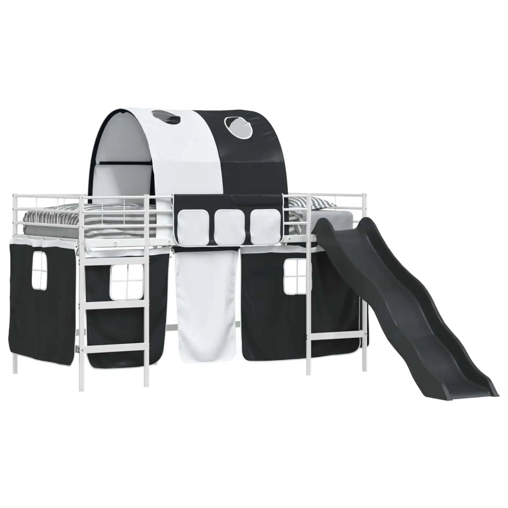 Struttura del letto loft per bambini Bianco e Nero 100 x 200 cm 42020855