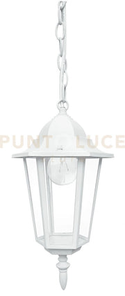SOSPENSIONE MILANO BIANCA 1 LUCE ATTACCO E27 IP44 17X84CM ALLUMINIO E VETRO