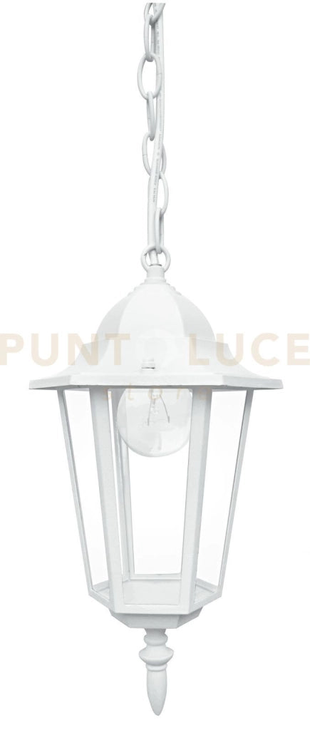 SOSPENSIONE MILANO BIANCA 1 LUCE ATTACCO E27 IP44 17X84CM ALLUMINIO E VETRO