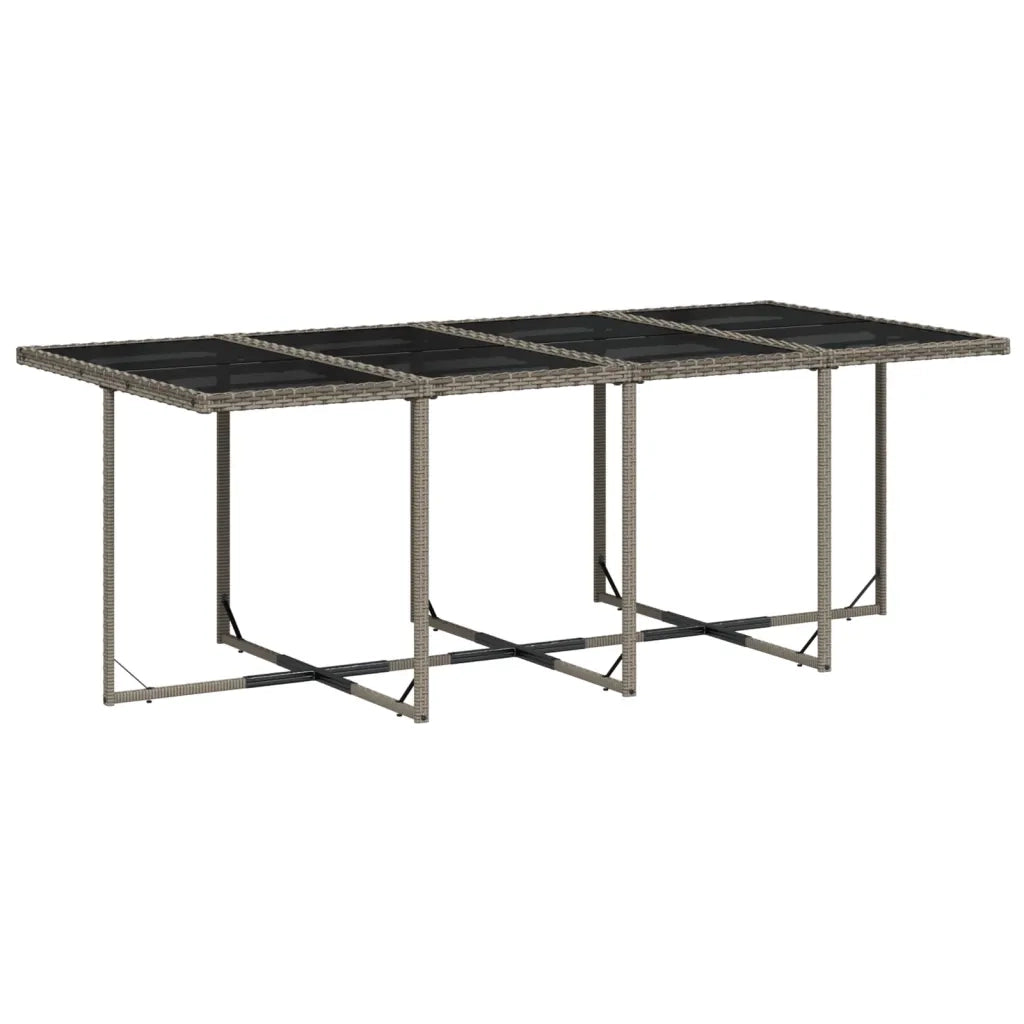Set da pranzo da giardino da 13 pz con Cuscini in Polyrattan Grigio 3277932