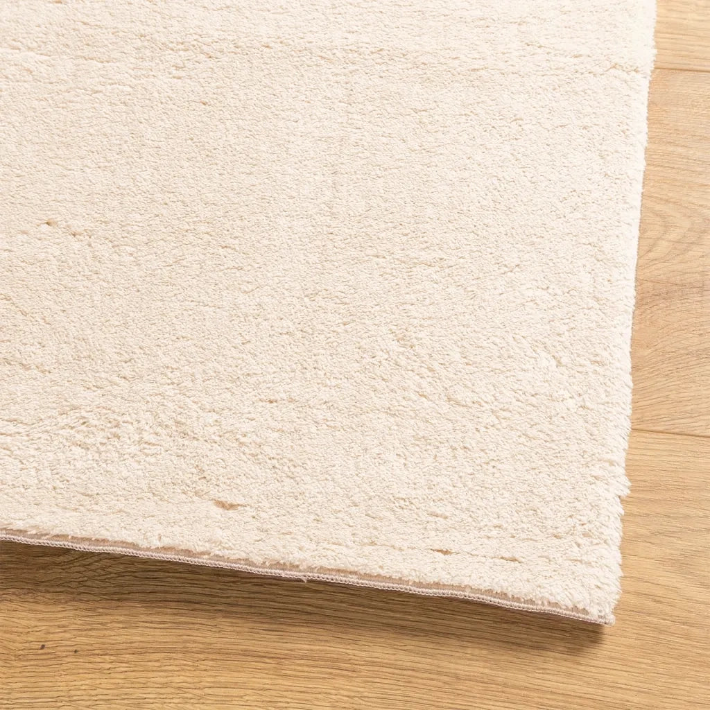 Tappeto a Pelo Corto HUARTE Morbido e Lavabile Beige 200x200 cm 375023