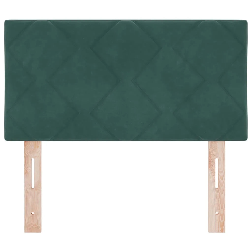 Testiera | Testata LED Verde Scuro 80 cm Velluto