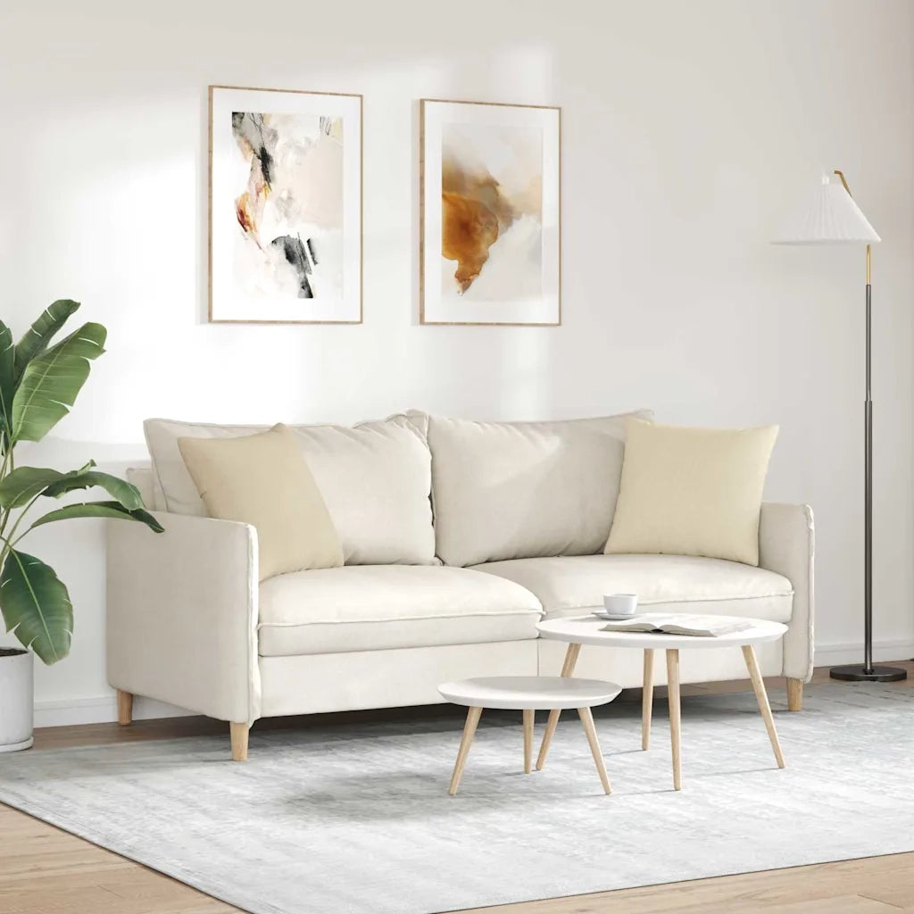 Cuscini da Divano 2 pcs Crema 45 x 45 cm Tessuto 42013918