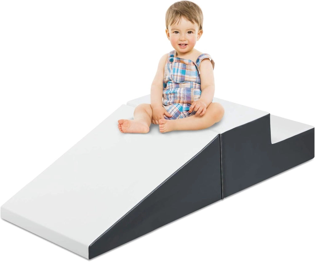 Set di Blocchi Forme Diverse, Giocattolo per Arrampicata e Strisciamento, Aiuta i Bambini a Crescere (Bianco e Nero)