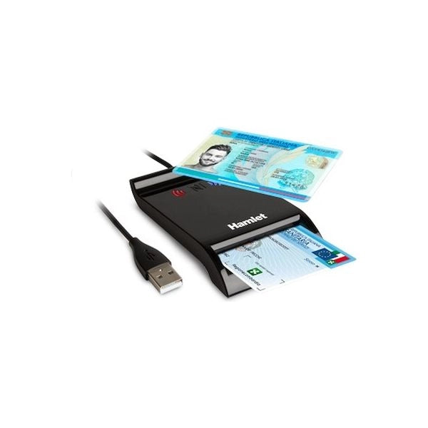 Lettore per smart card hamlet a contatto e wireless huscr-nfc