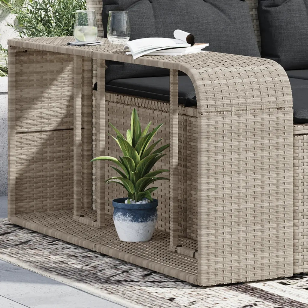 Scaffali Portaoggetti 2 pz Grigio Chiaro in Polyrattan 366188