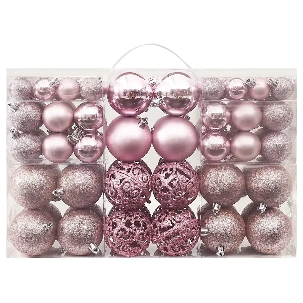 Set Palline di Natale 100 pz Rosa cod mxl 46091