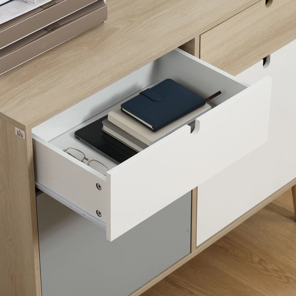 Armadio Battente con Cassetti ¨C zephmum ¨C Multicolore 100x40x79.5cm