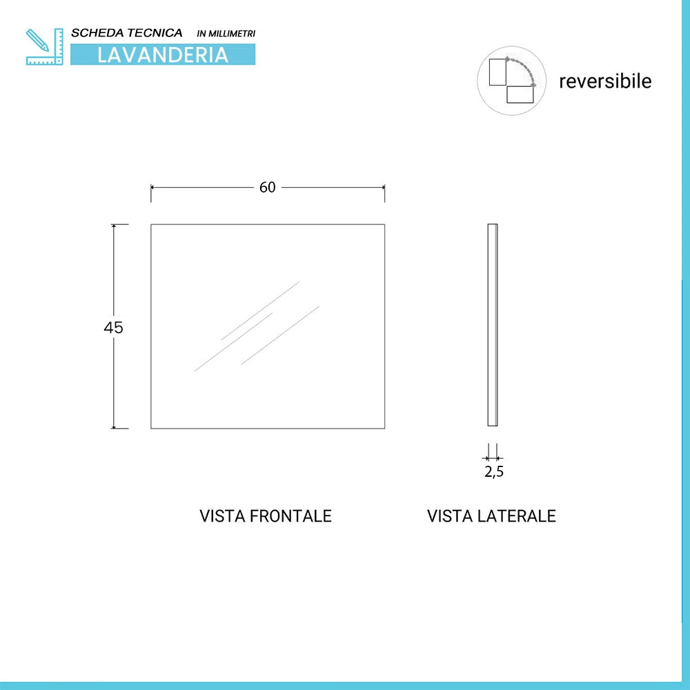 Set lavanderia con lavatoio base e pensile in legno bianco Fedra