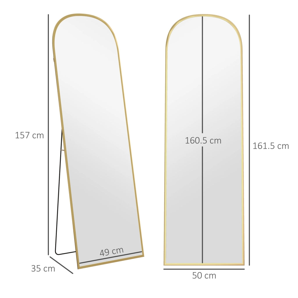 Specchio da Terra e Parete ¨C Xylo ¨C Lega Alluminio Oro 50x161.5cm