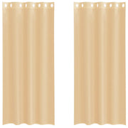 Tende in Voile con Occhielli 2 pz Sabbia