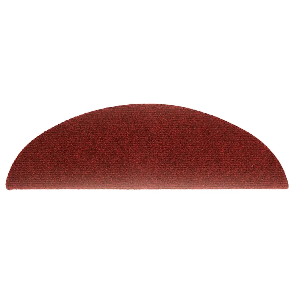 Tappetini per scale autoadesivi 20 pz 56x17x3 cm Bordeaux Rosso Semicircolari 3365671