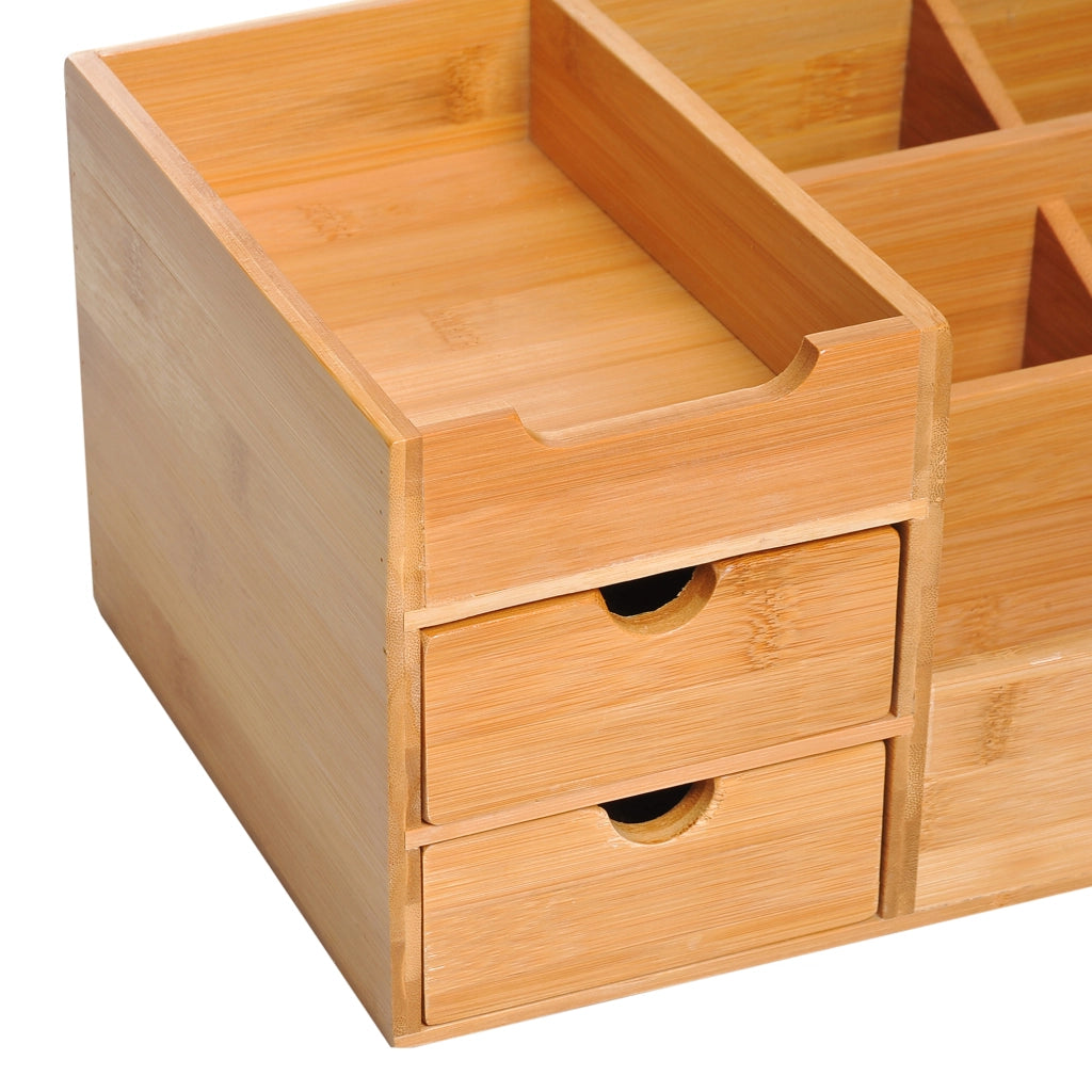 ORGANIZER da scrivania con 2 cassetti 33x20,5x15,5 cm bambù naturale
