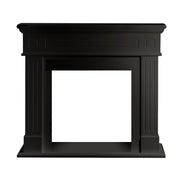 Cornice per Camino 110x36x100 cm Cambridge Rivestimento in Legno Nero