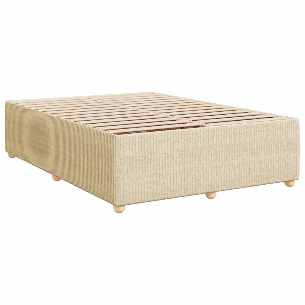Letto box spring con materasso Crema 160 x 200 cm Tessuto 3452979