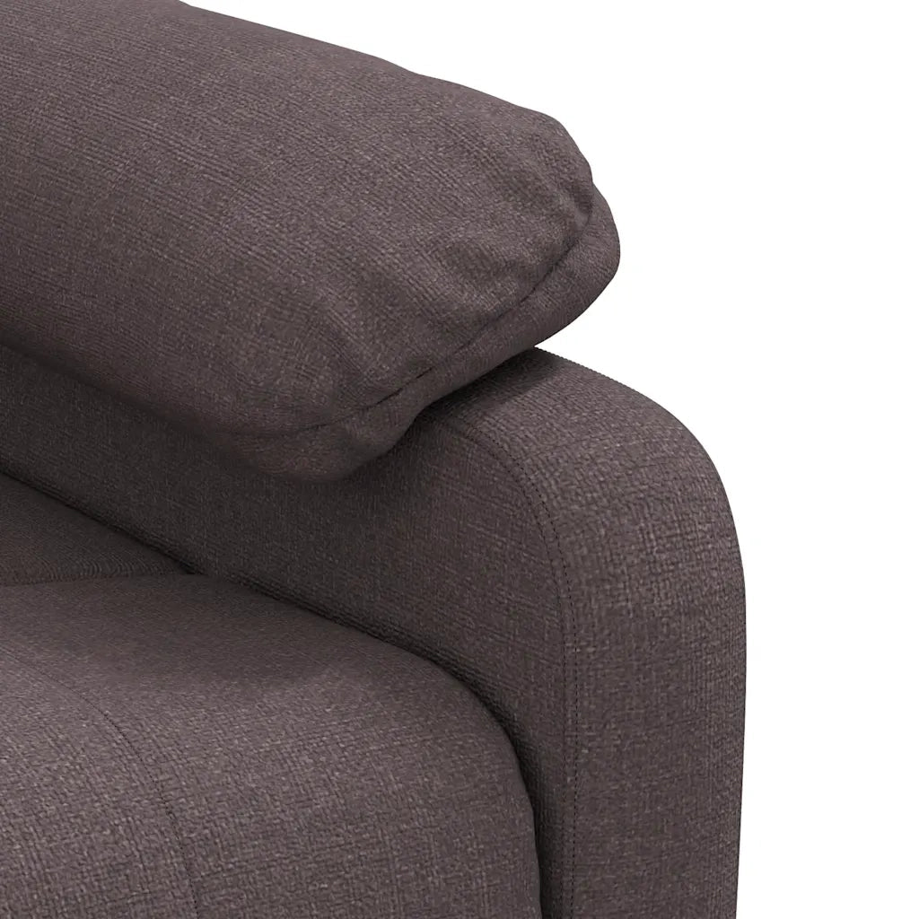 Poltrona Reclinabile Marrone Scuro in Tessuto 348280