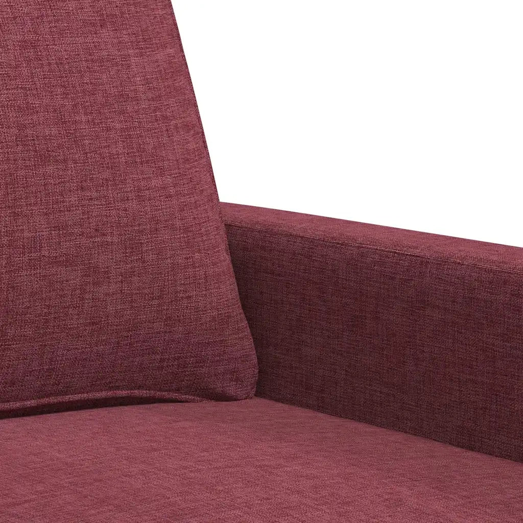 Divano a 3 Posti Rosso Vino 180 cm in Tessuto 359177