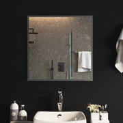 Specchio da bagno LED Trasparente 60 x 60 cm vetro temperato 42045809
