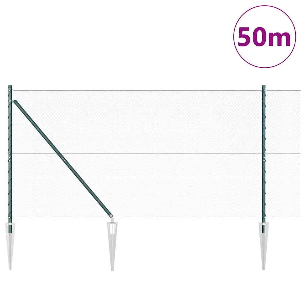 Palo della recinzione Verde 50 x 1,2 m (rete da 13 mm)