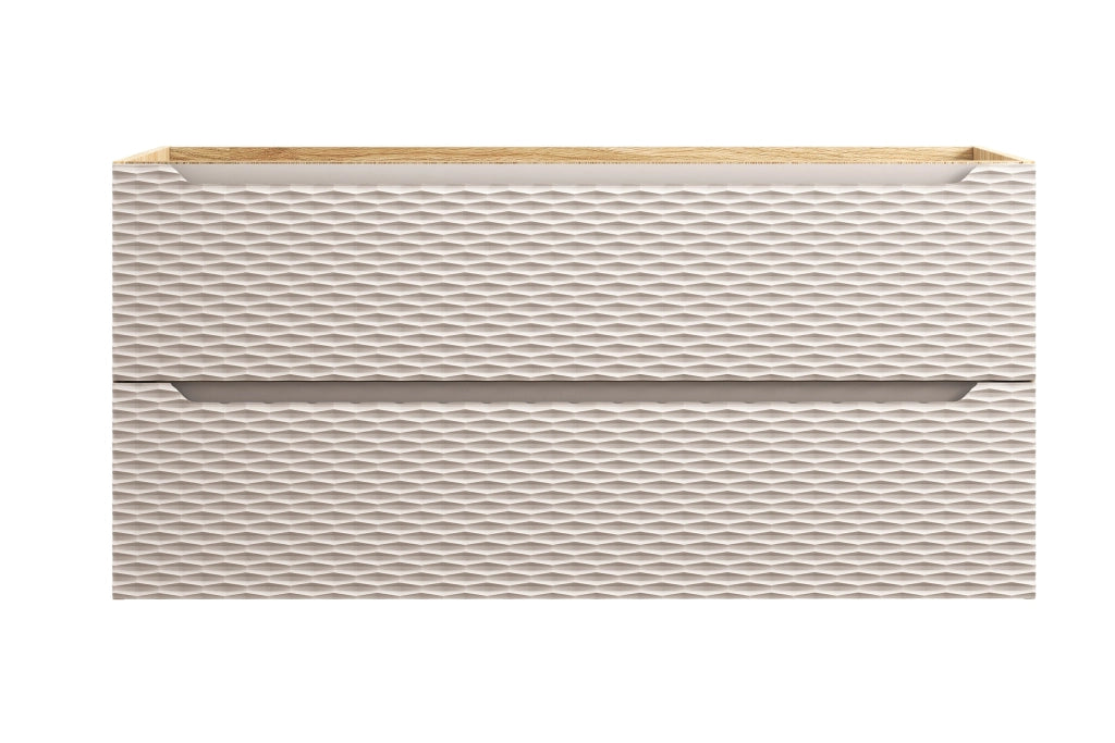 Mobile sottolavabo 120 cm 2 cassetti Ocean Beige 120 x 57 x 46 cm