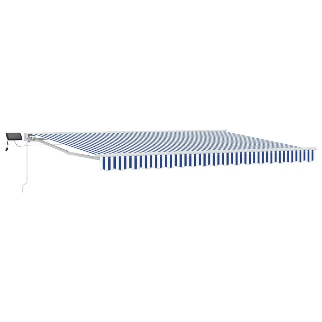 Cornice per Tenda Manuale con LED Blu e Bianco 4 × 3,5 m 3420629