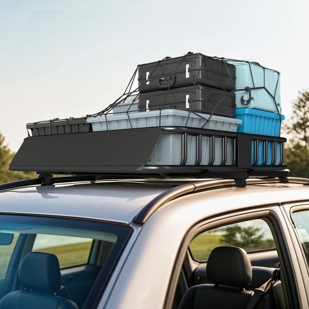 Portapacchi per Auto ¨C zephmum ¨C Nero, Acciaio, 90.7 kg