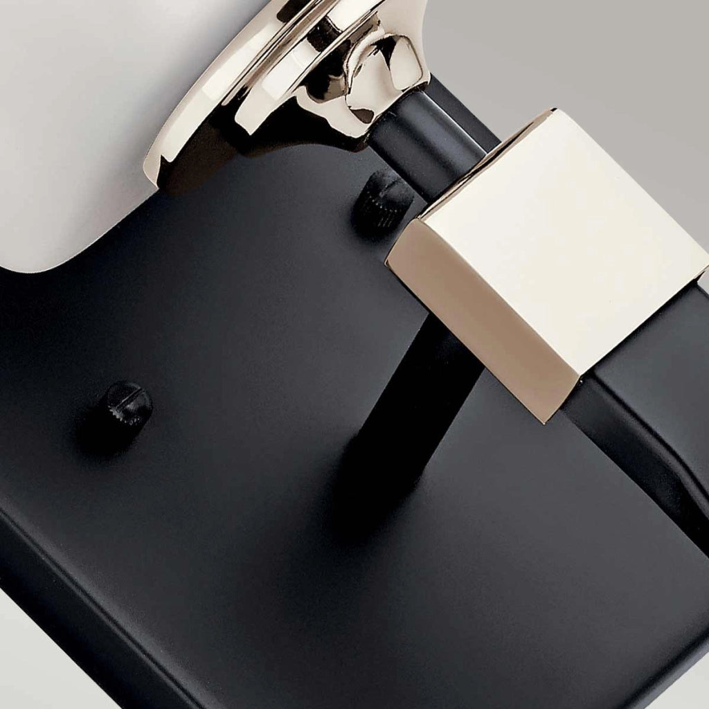 Applique bagno Marette nero con vetro opale G9 Kichler